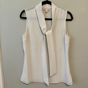 Michael Kors Front Tie Sleeveless Blouse